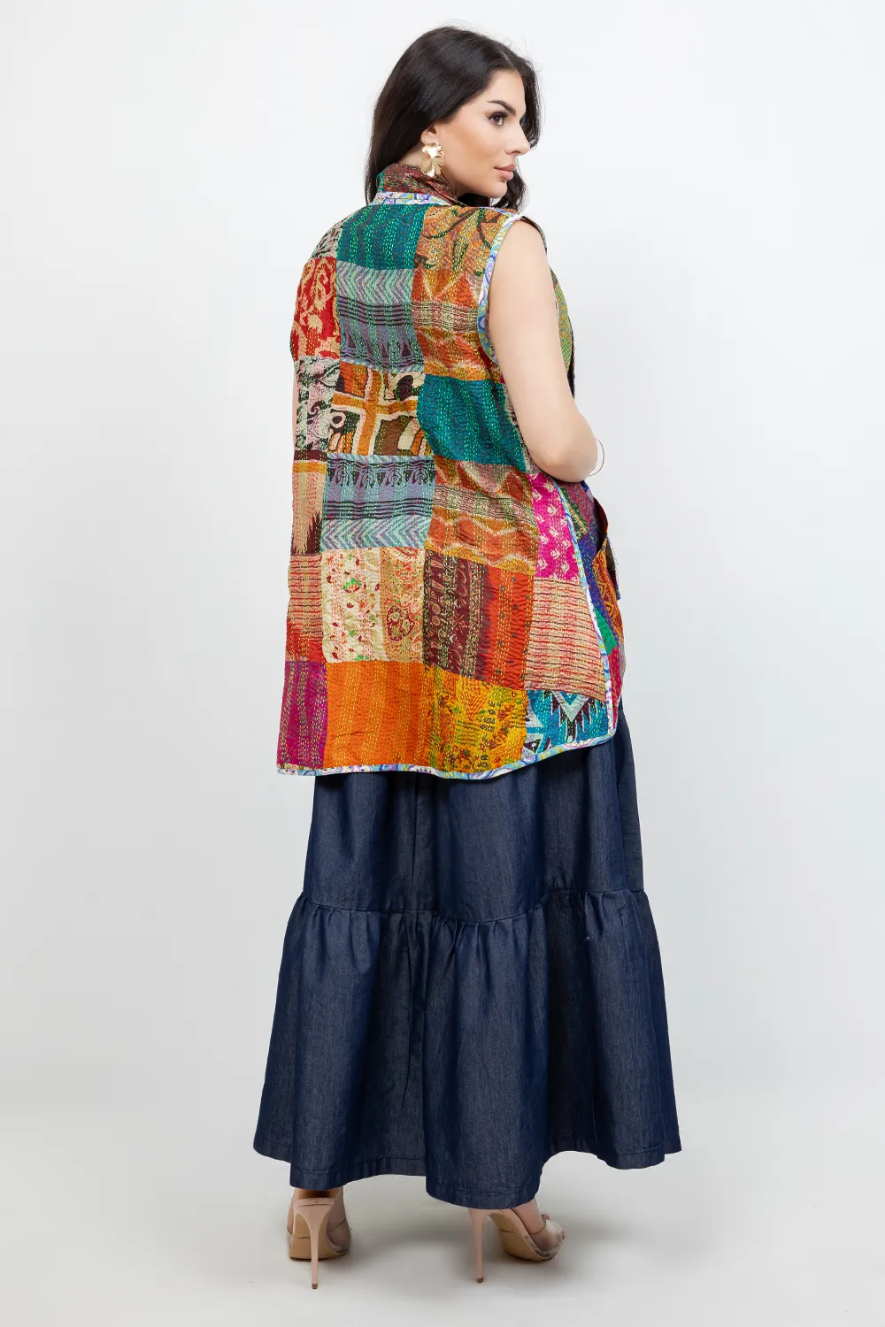 Kantha Reversible Silk Vest