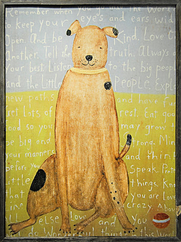 Brown Boy Dog Art Print