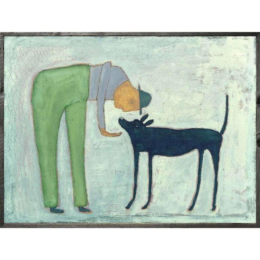 Man with Dog Art Print