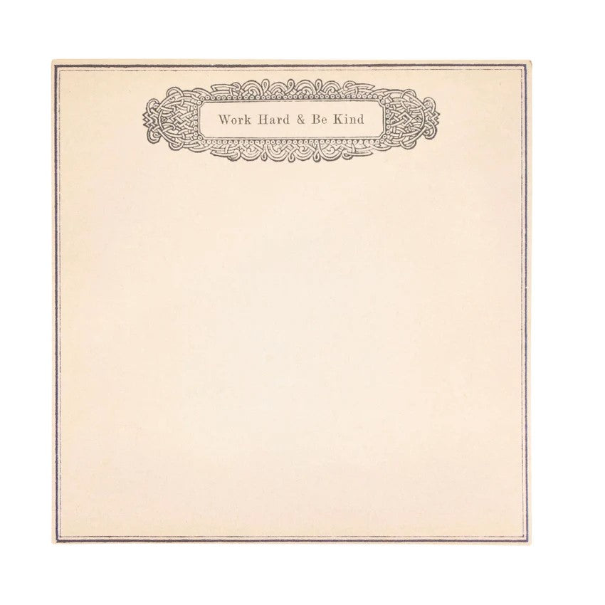 Work Hard & Be Kind Notepad