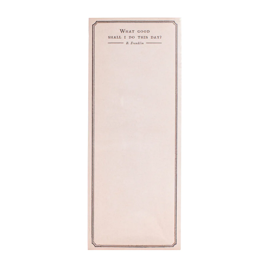 What Good Shall I Do This Day? Notepad