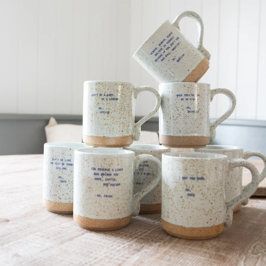 Sugarboo & Co' oversized speckled XO Mug 