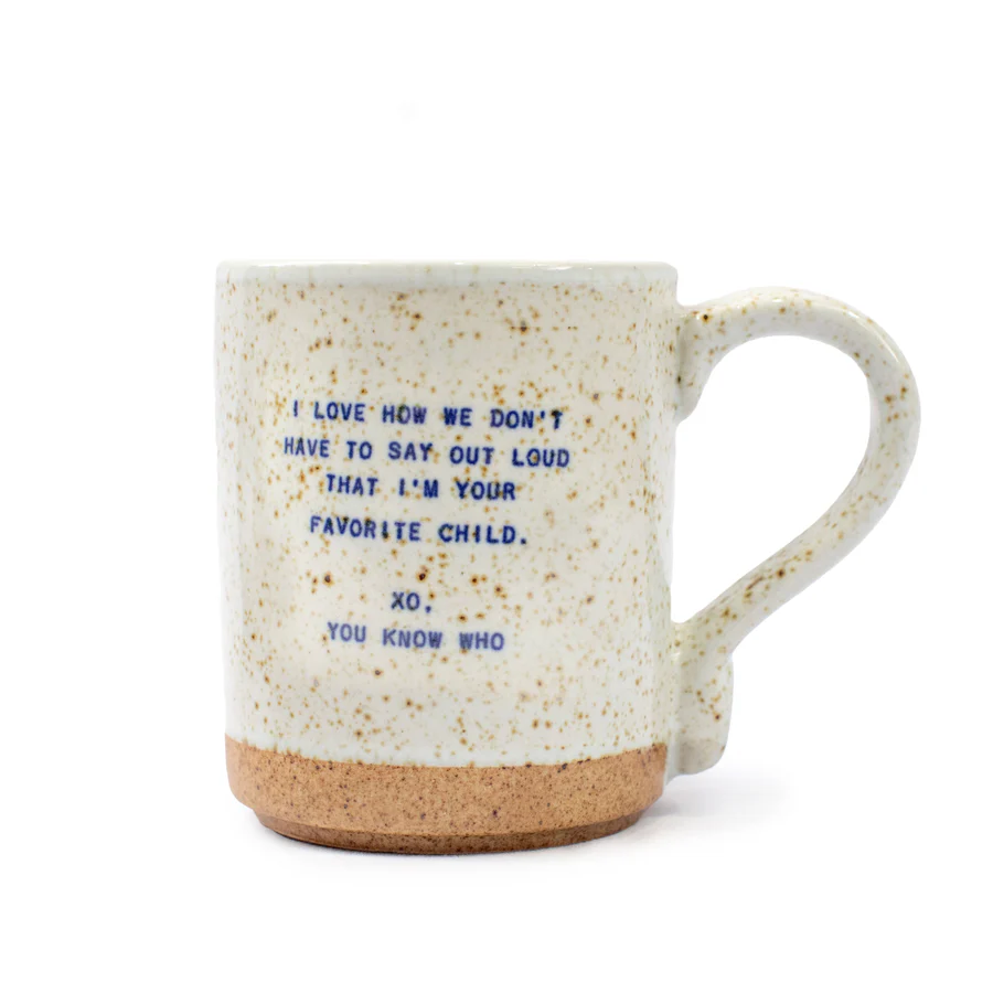 Sugarboo & Co' oversized speckled XO Mug - You Know Who