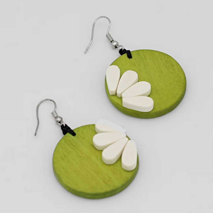 Sylca He Loves Me Earrings Lime