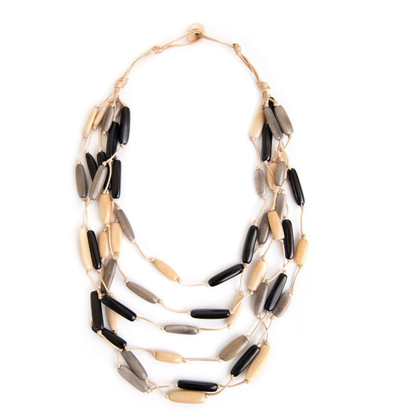 Paloma Necklace in Onyx Combo