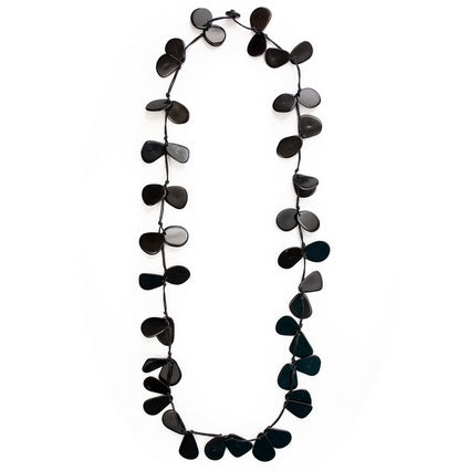 Tagua Slice Necklace / Black