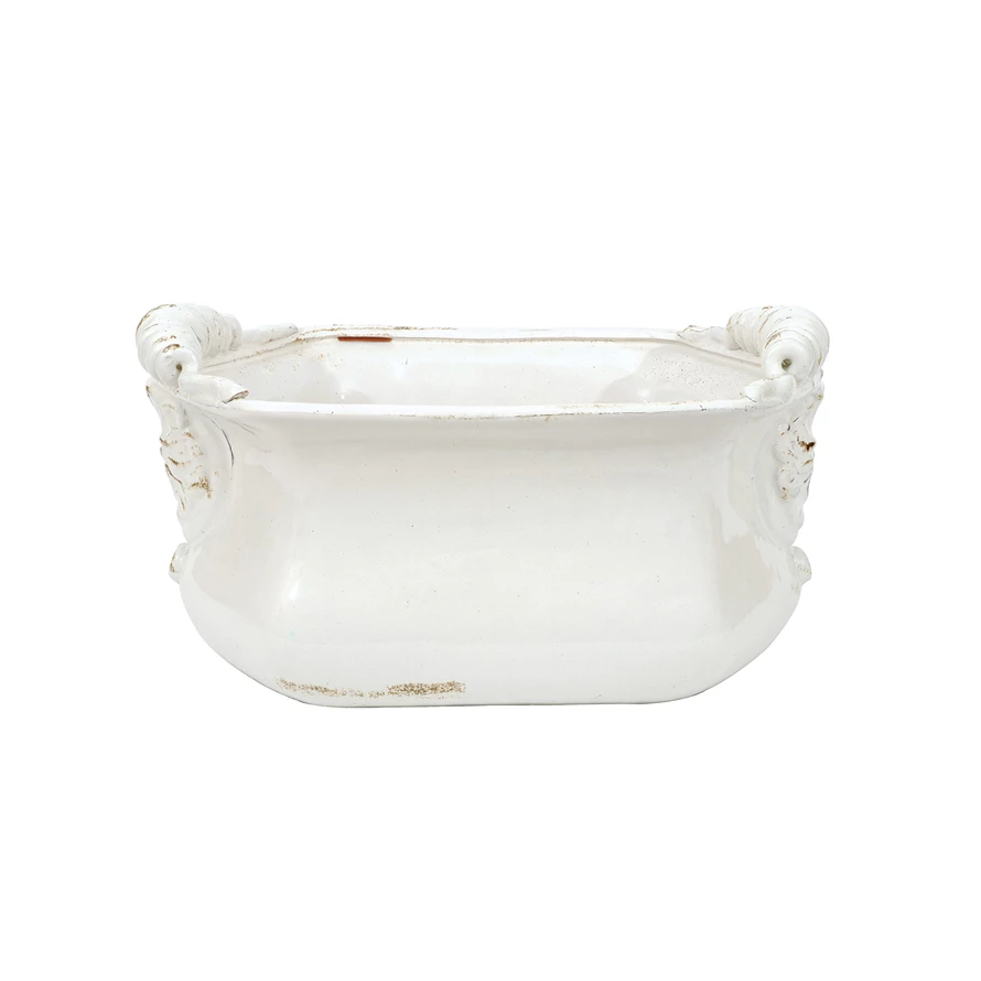 Planter Terra Cotta White
