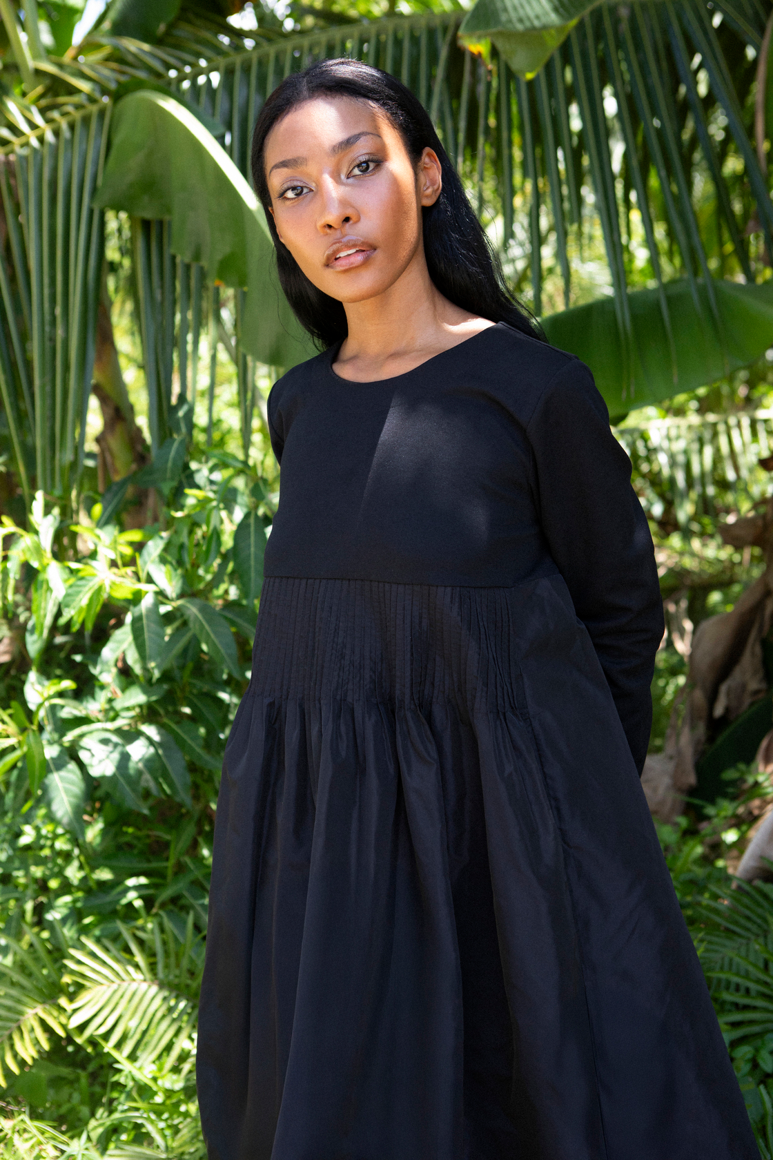 Thanny's Milano Stitch Dress in Black