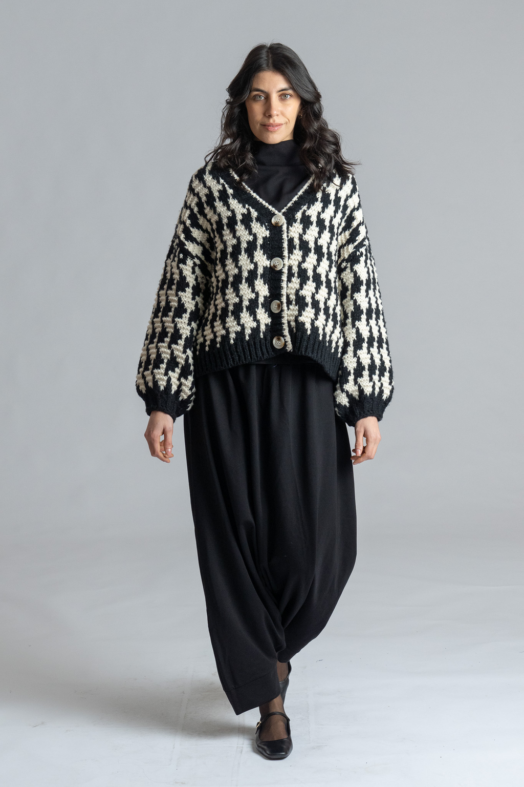 Thanny Houndstooth Cardigan