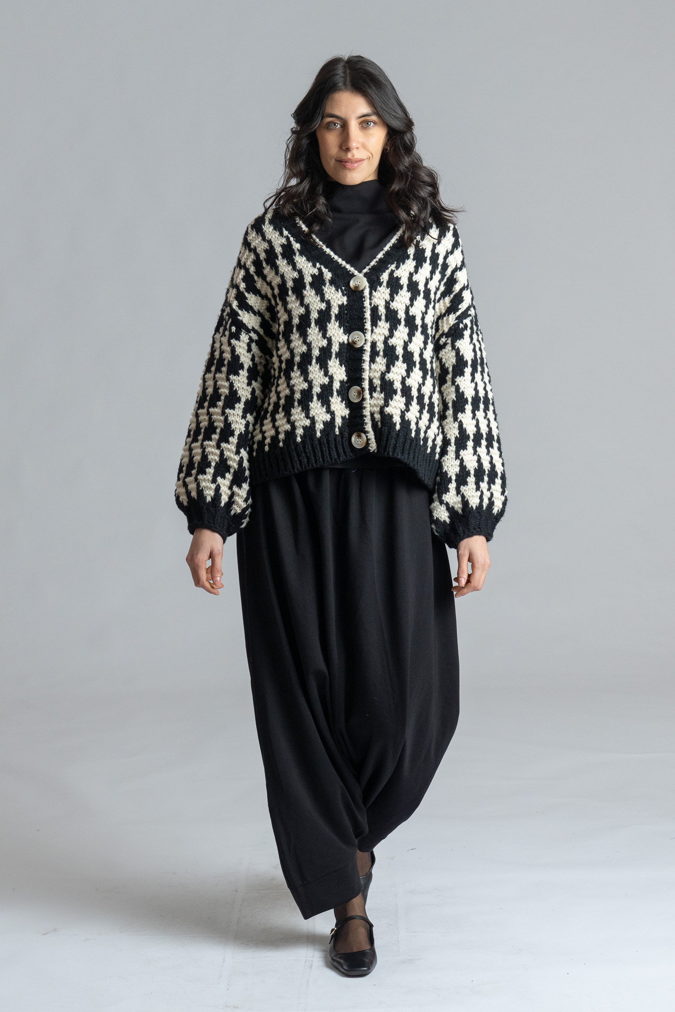 Thanny Houndstooth Cardigan