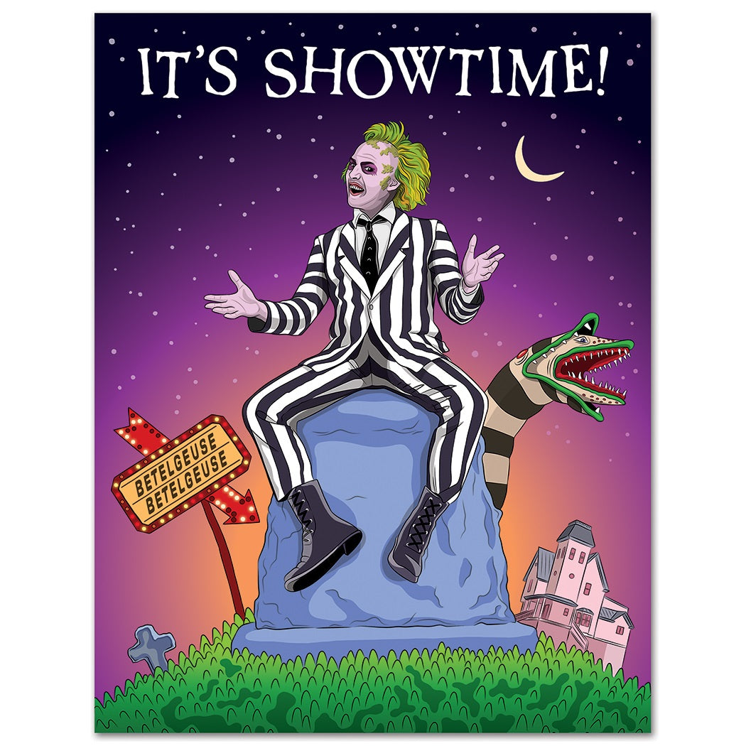 Beetlejuice It's Showtime Birthday Card