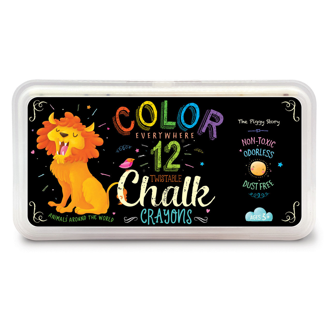 Color Everywhere Chalk Crayons / Animals Around the World