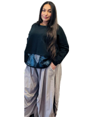 Transparente's Patch Top in Black