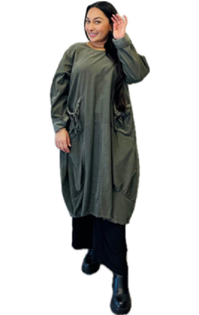 The Pocket Dress from Transparente in Olive