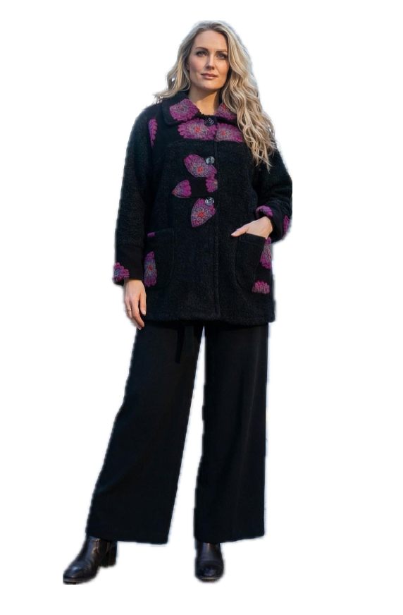 Tranparente's Bohemian Coat Black