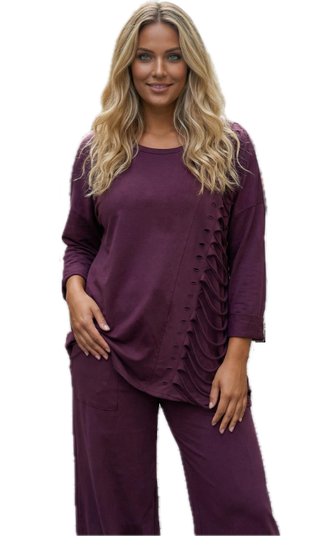 Transparente's Laser Top in Bordeaux