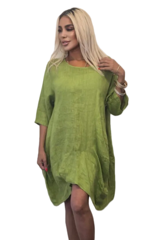 Transparente's Lisa Dress in Kiwi