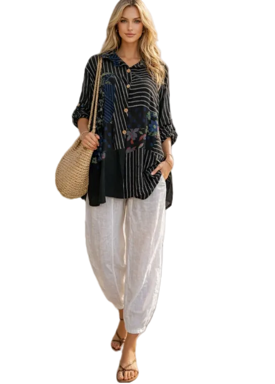 Transparente's Patch Shirt in Black