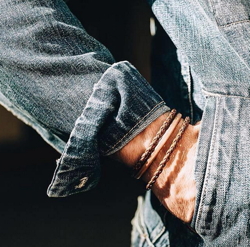 Flint Single Waxed Canvas Bracelet / Click for Colors