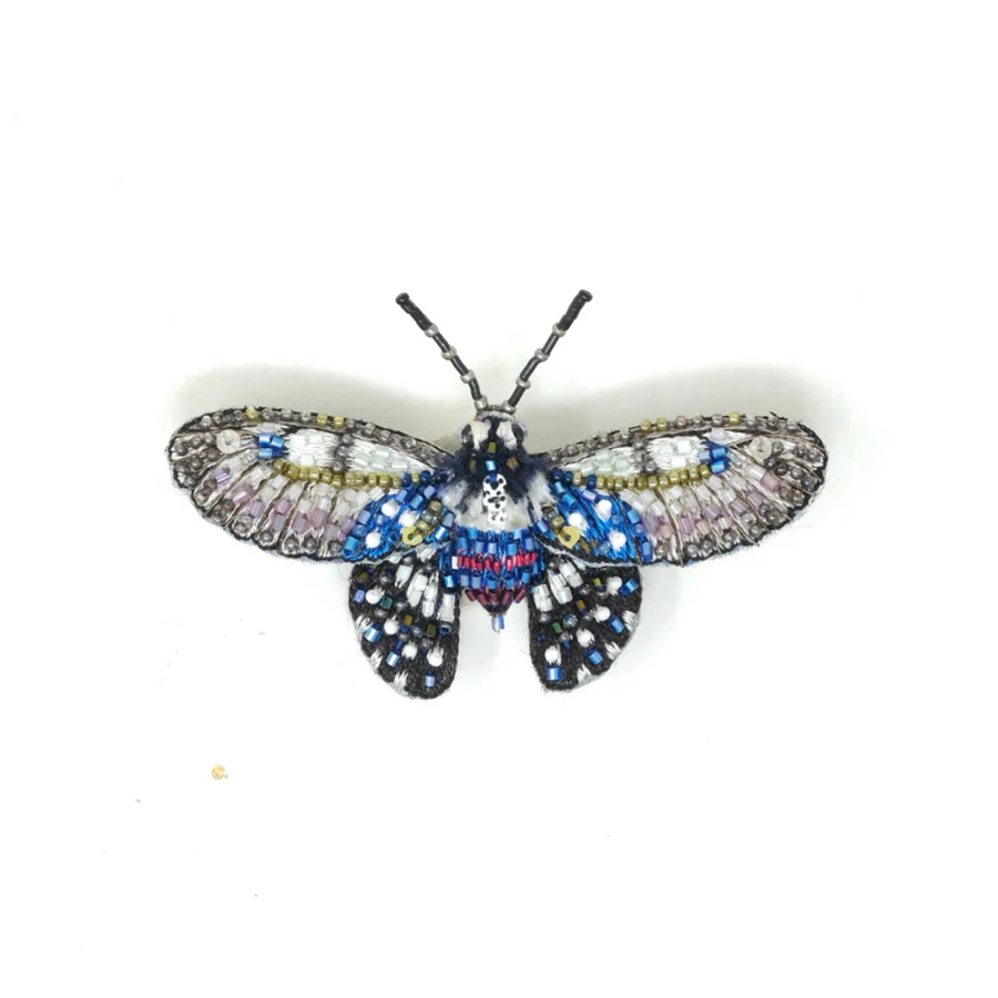 Trovelore Hand Embroidered Borneo Birdwing Butterfly Brooch