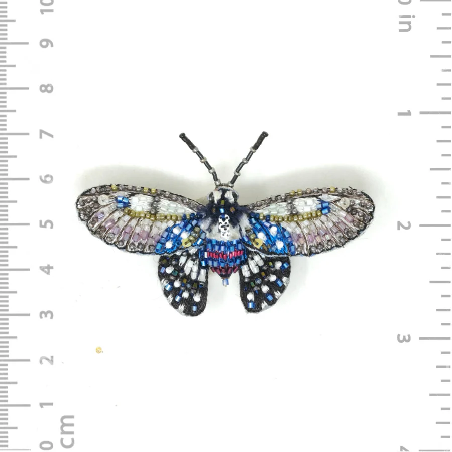 Trovelore Hand Embroidered Borneo Birdwing Butterfly Brooch