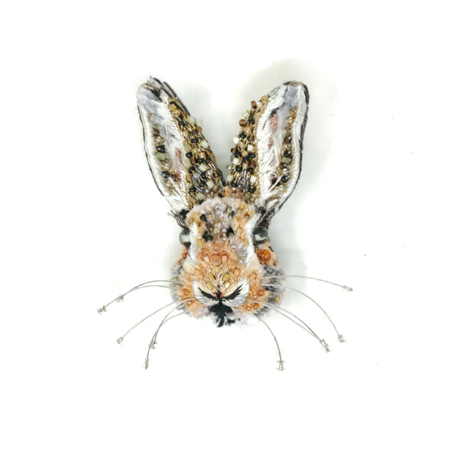 Trovelore Hand Embroidered Giant Rabbit Brooch
