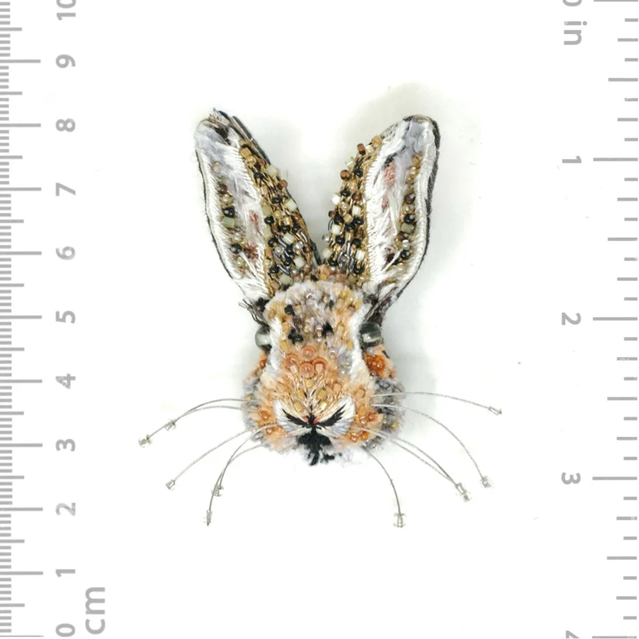 Trovelore Hand Embroidered Giant Rabbit Brooch