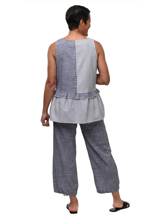 Tulip's Collette Tank in Multi Ticking