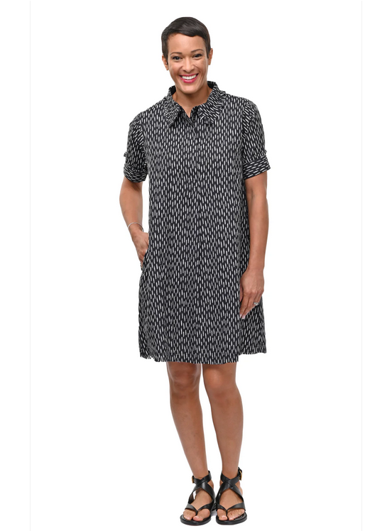 Tulip Katie Dress in Dashed Lines