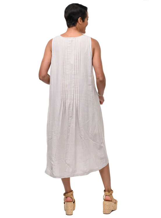 Tulip's Lennon Dress in Linen Stripe