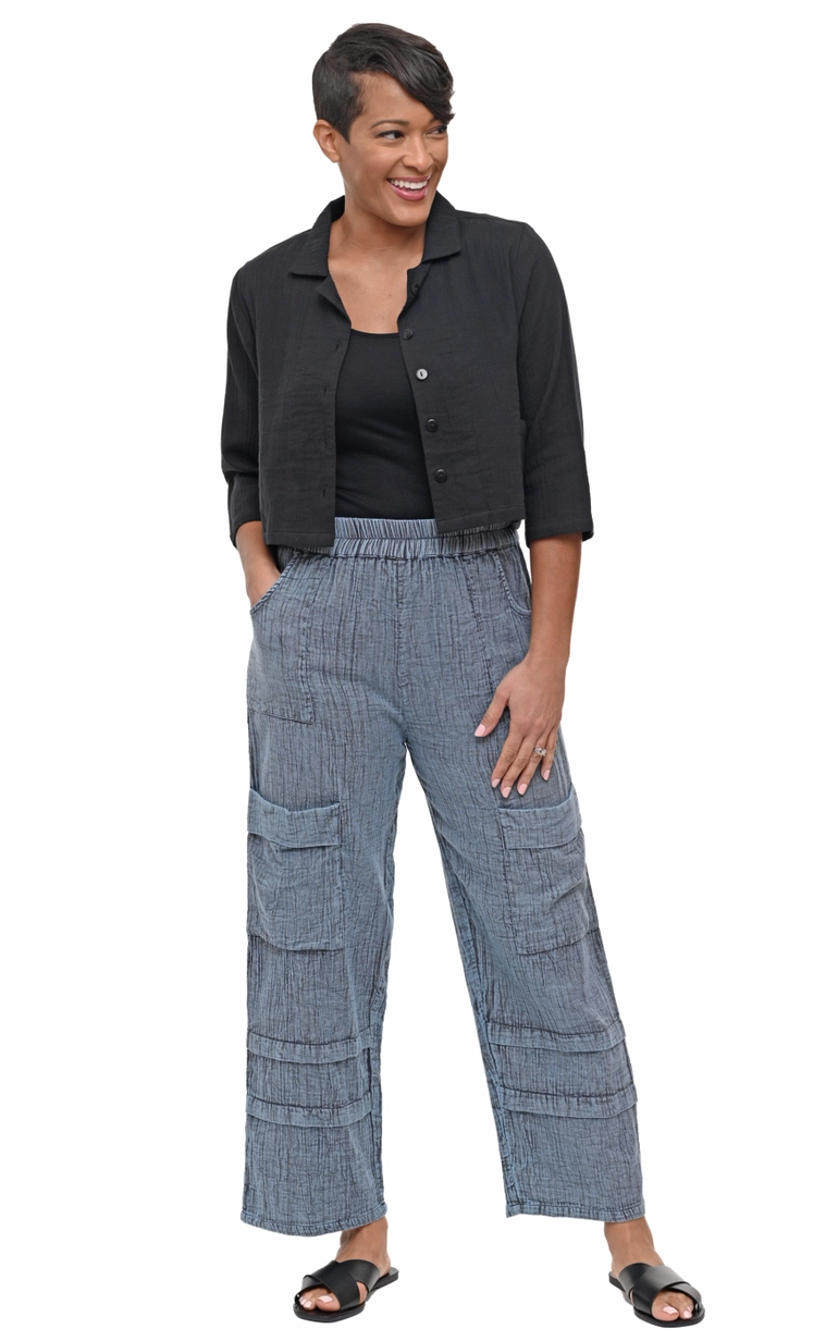 Tulip Parker Jacket Top in Black