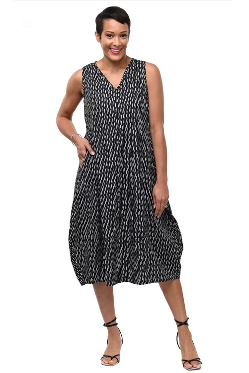 Tulip's Patton Dress in Dashed Lines