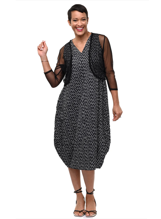 Tulip's Patton Dress in Dashed Lines