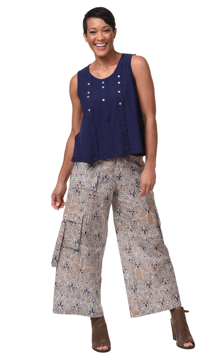 Tulip's Sea Shell Tank in Navy