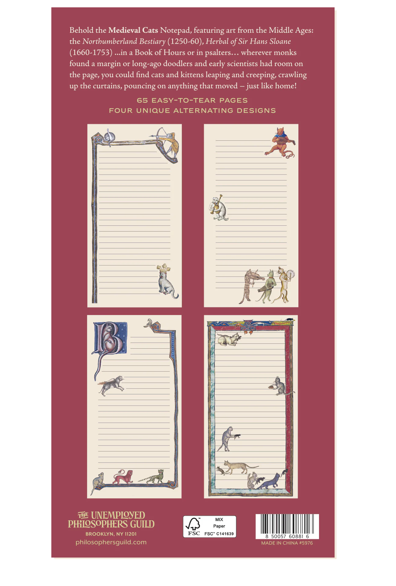 Medieval Cats Notepad