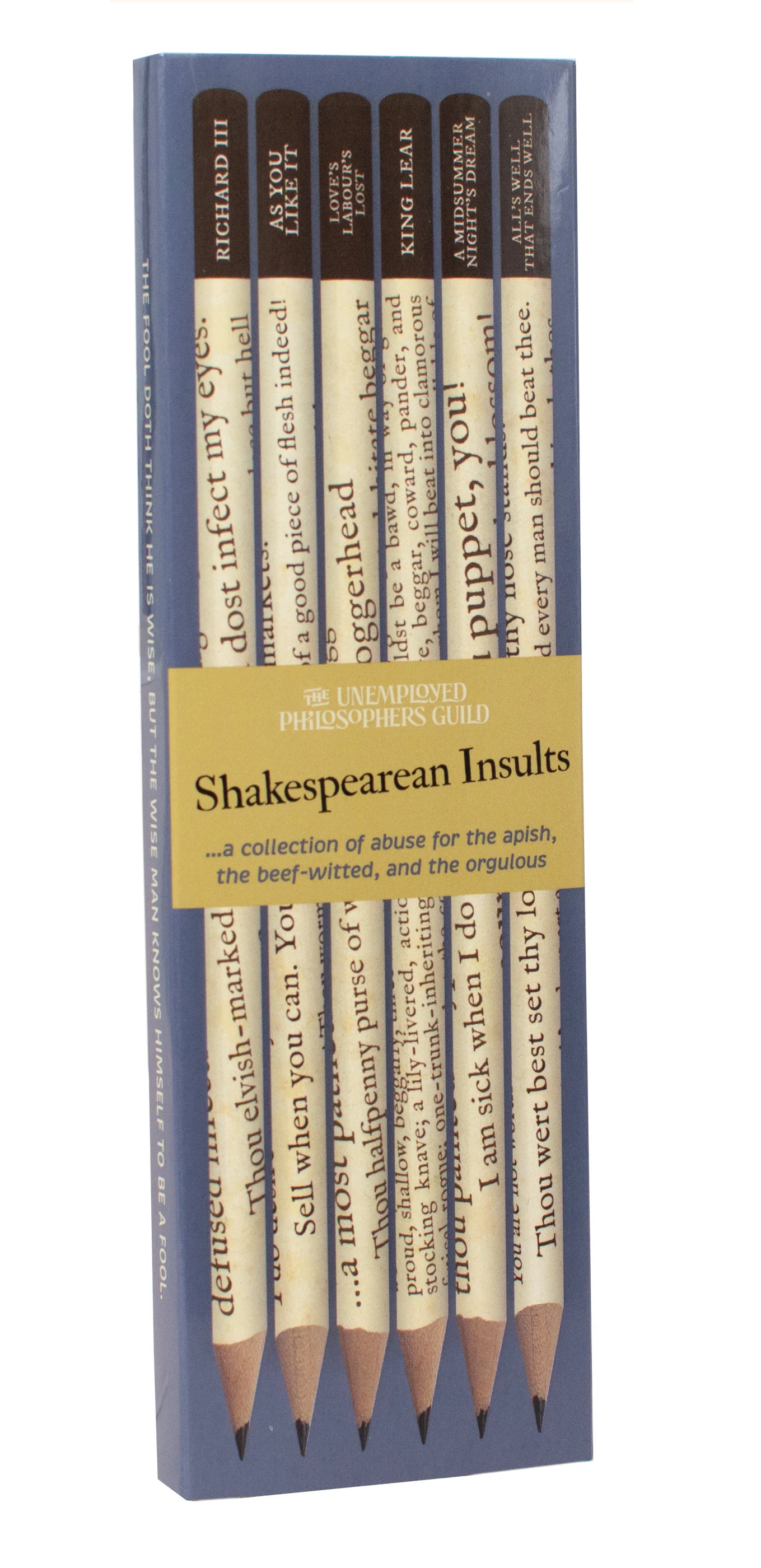Shakespearean Insults Pencil Set