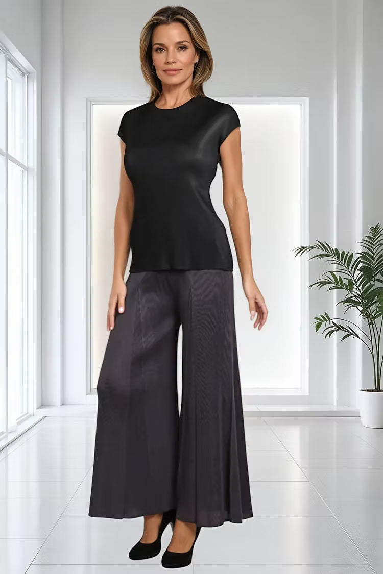 Vanite Couture Pleated Pants Black