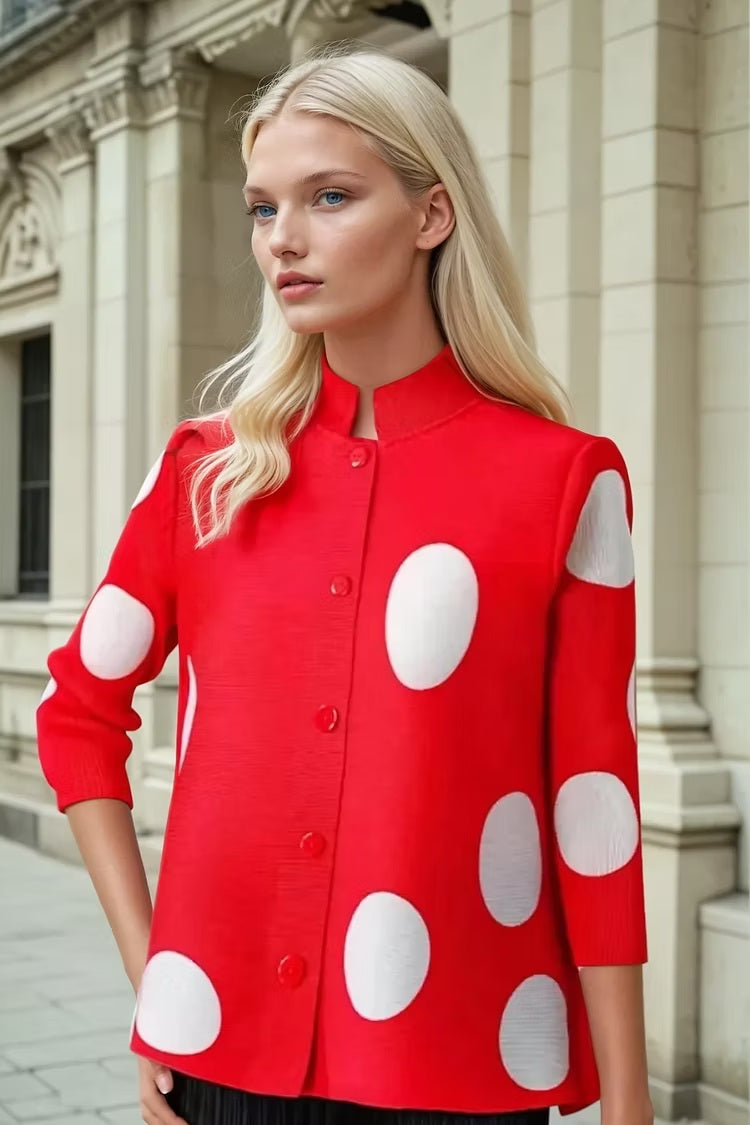 Vanite Couture's Dot Jacket in Red