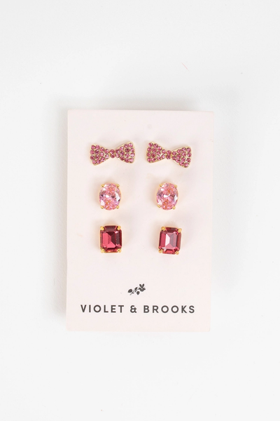 Bow Boxed Earring Trio