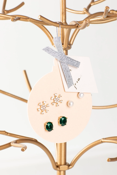 Clara Holiday Ornament Earring Trio