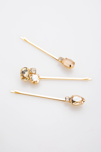 Skylar Crystal Bobby Pin Trio