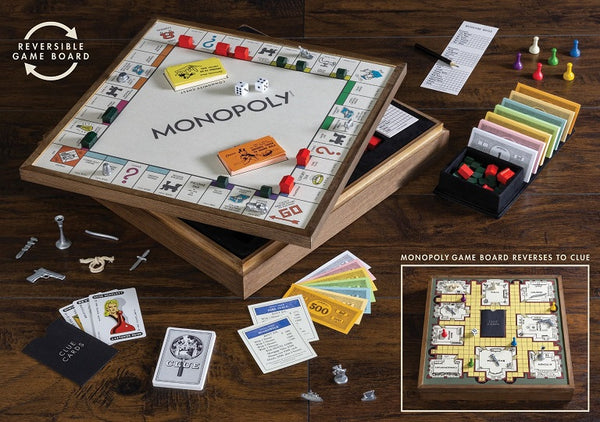 Monopoly & Clue 2-in1 Deluxe Vintage Coffee Table Edition