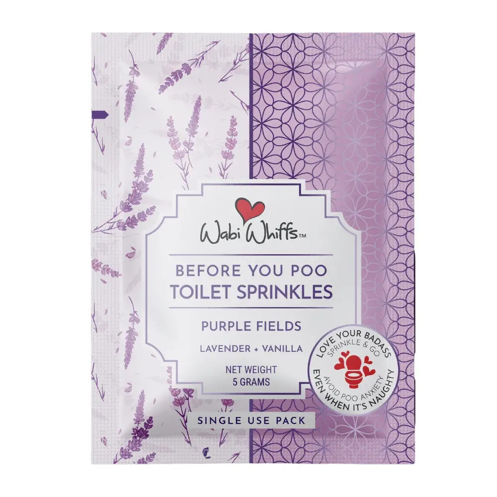 Wabi Whiffs Before You Poo On the Go Toilet Sprinkle Singles Lavender Fields