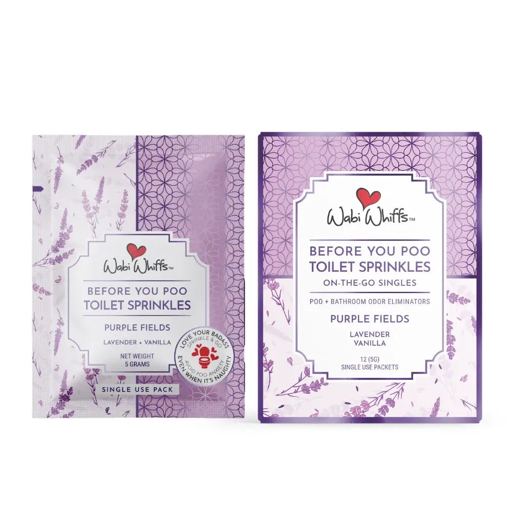Wabi Whiffs Before You Poo On the Go Toilet Sprinkle Singles Lavender Fields