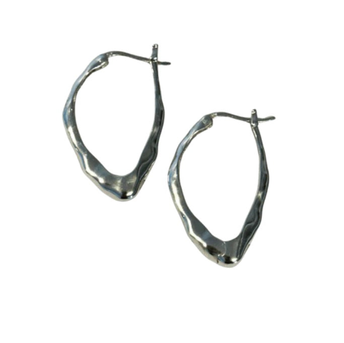 Waxing Poetic The Chloe Sterling Silver Hoop Earrings