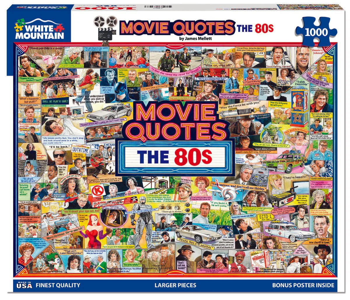 Movie Quotes: The 80's 1000 Piece Jigsaw Puzzle