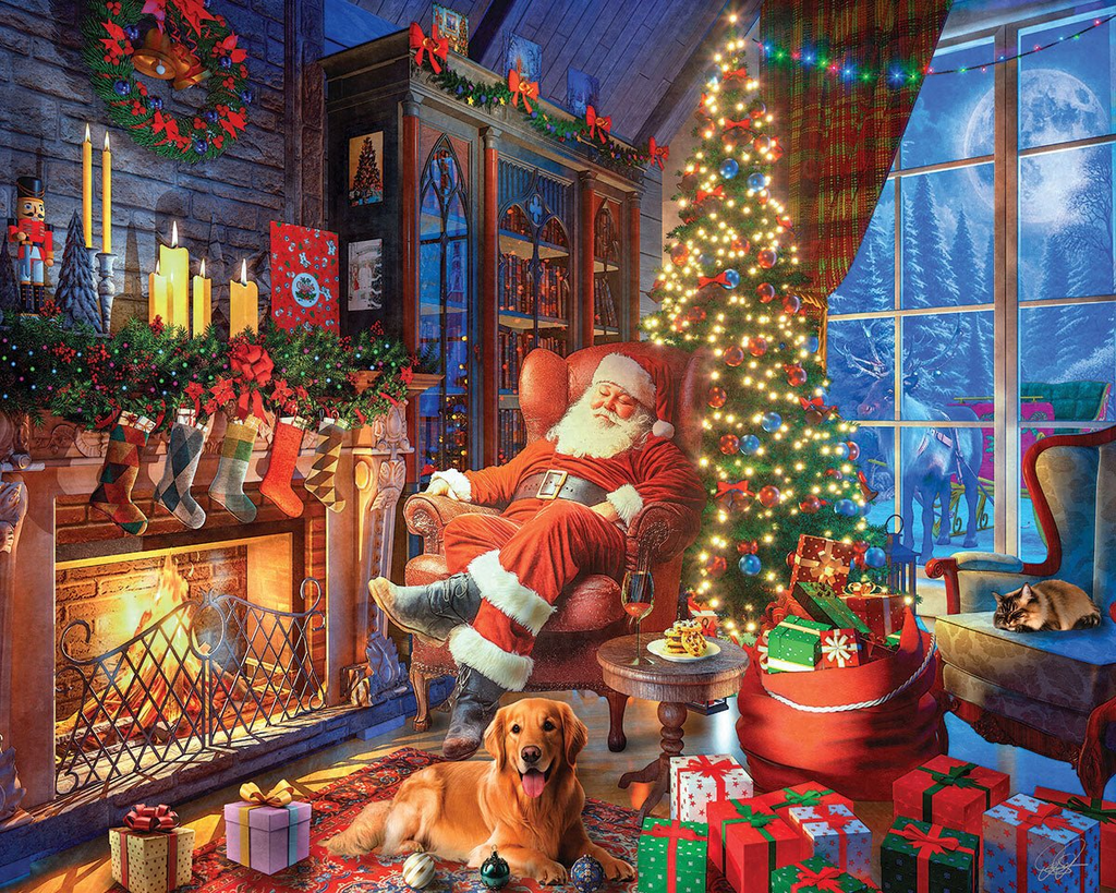 Sleepy Santa 1000 Piece Jigsaw Puzzle