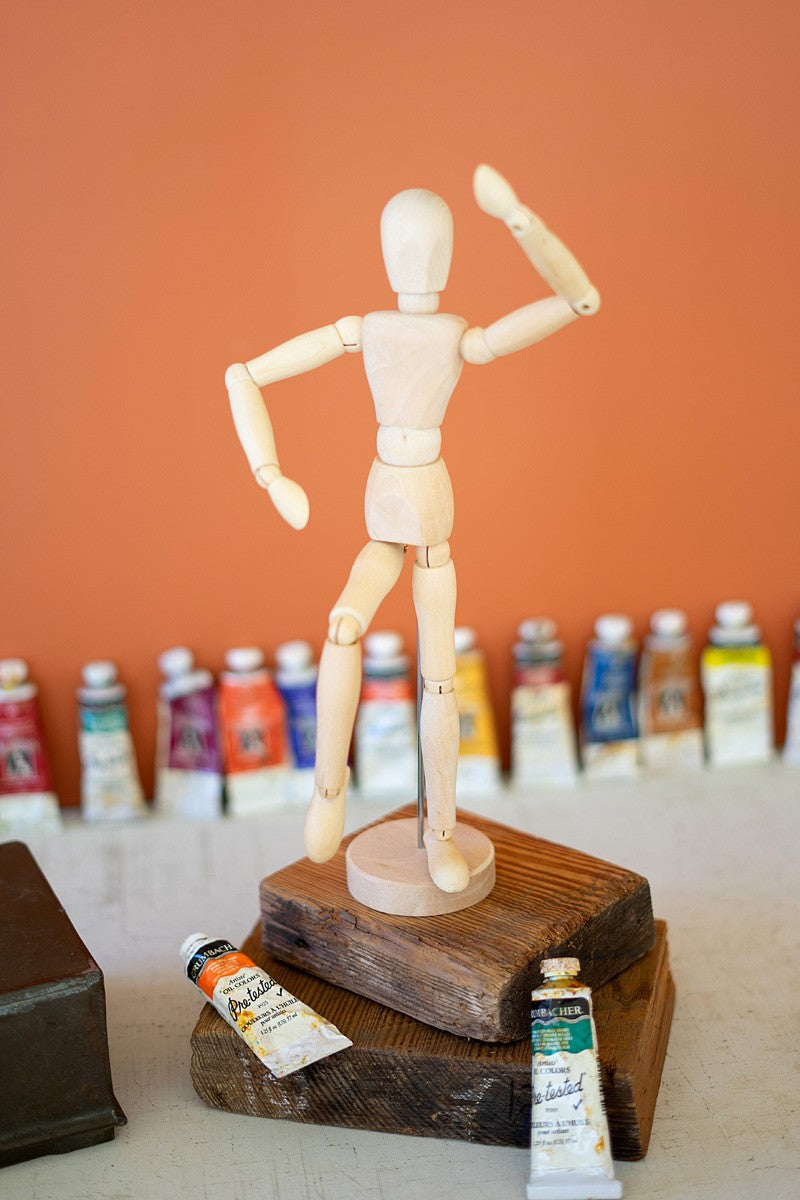 Wooden Male Manequin 12"