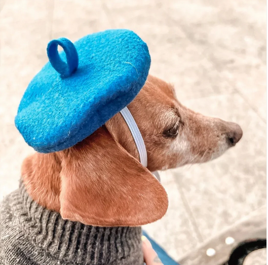 Woofcesseries' Dog Beret Small Blue