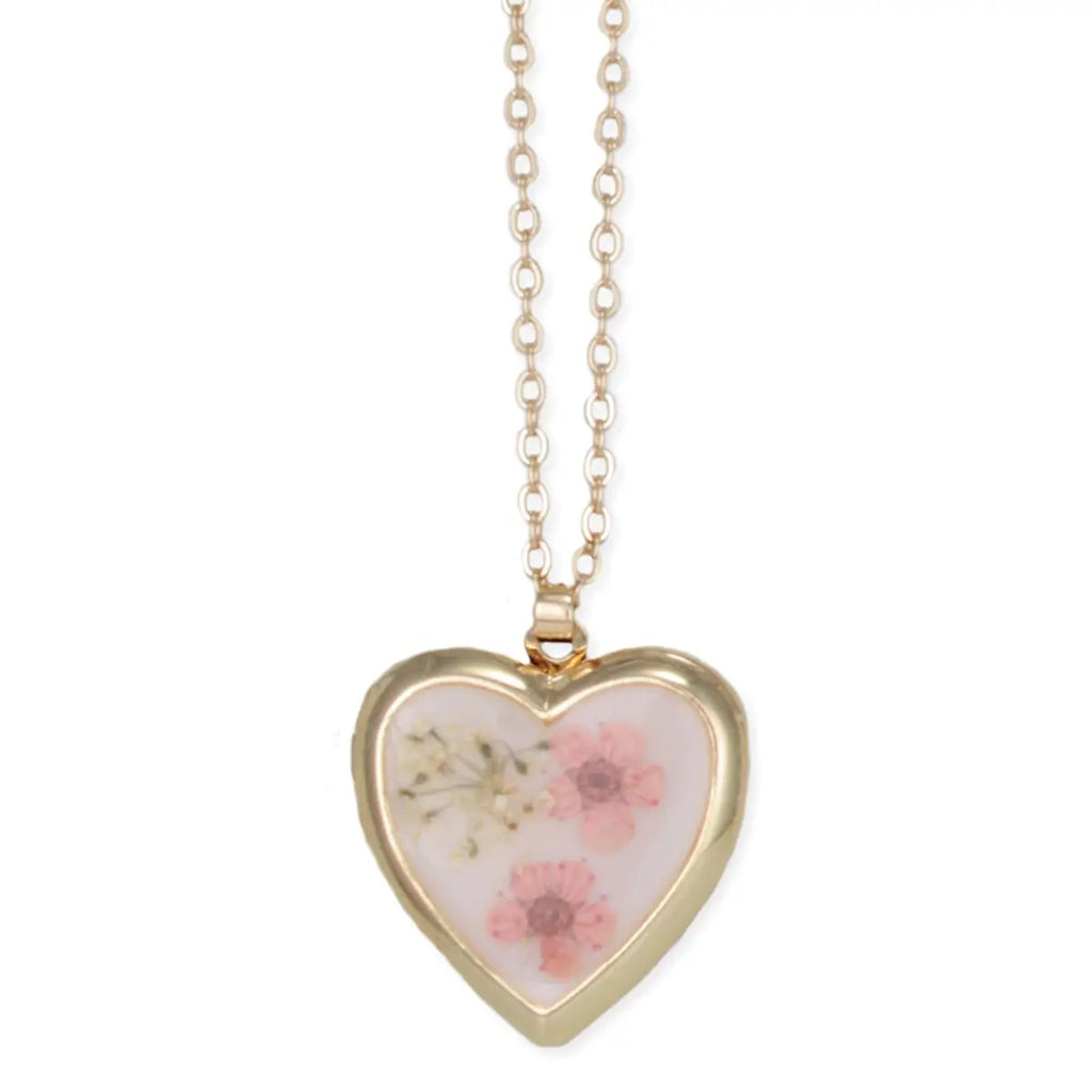 Floral Memories Pink Dried Flower Locket